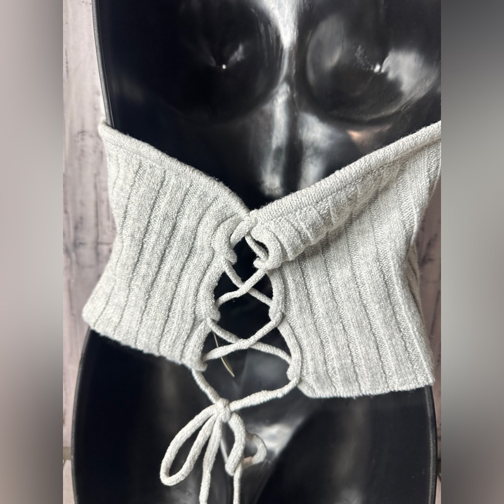 Cozy Girl Cutie Mock Neck Lace-Up Sweater Top - Picture 9 of 10